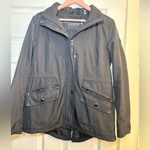 GUESS black zip up jacket size medium